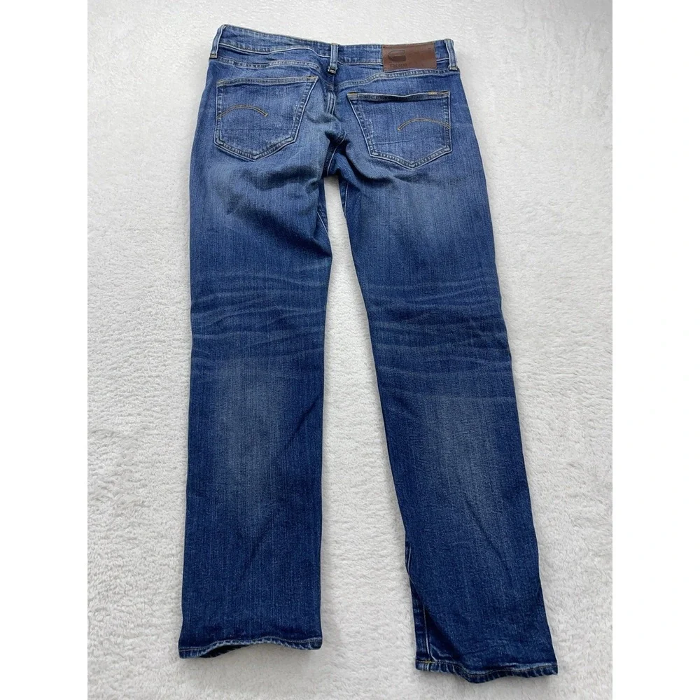 G Star Raw 3301 Slim Men's‎ Jeans 31x32 Blue Button Fly Stretch